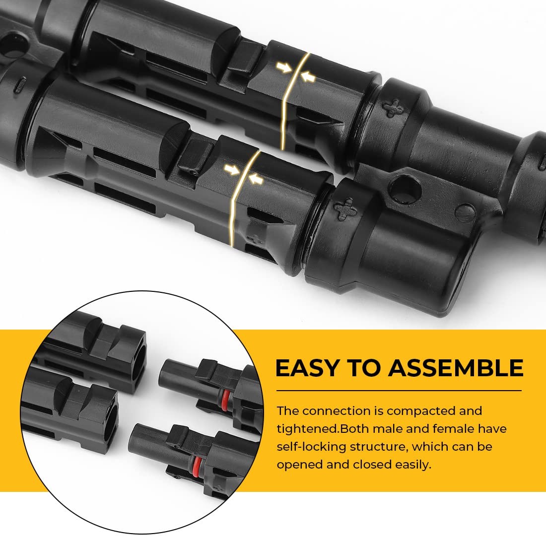 Solar Branch Connectors Y Connector for Parallel Connection Between Solar Pan…
