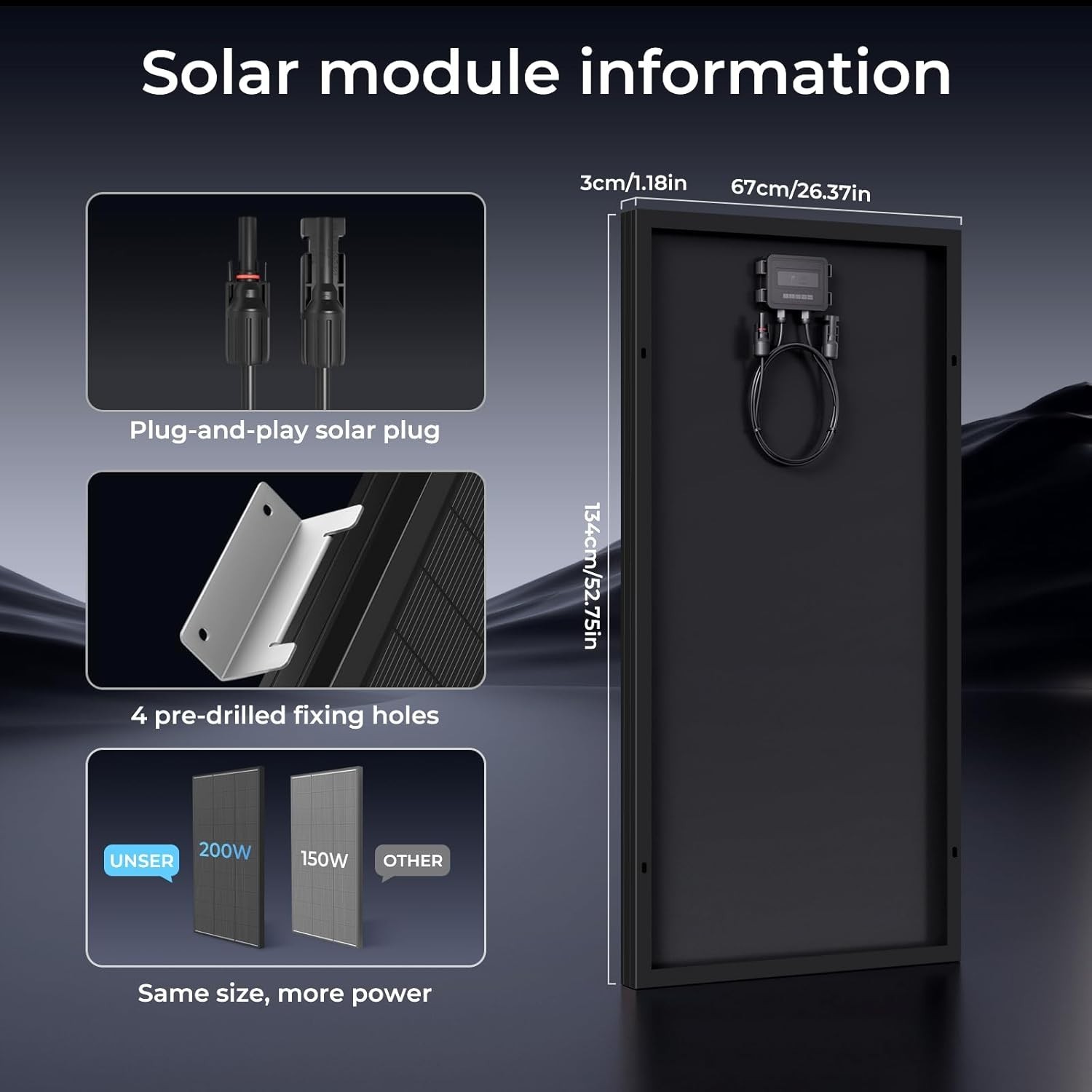 200W 400W 800W 1000W Watt Mono Solar Panel 12V Off-Grid Battery Charger RV Home