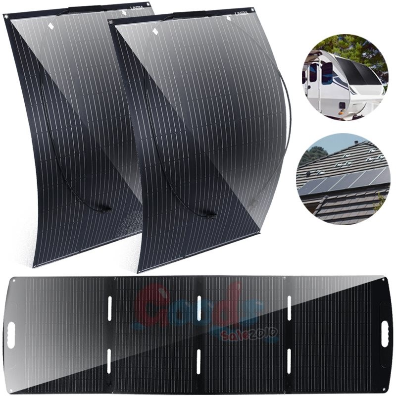 100W 400W Mono Solar Panel Power Charger Home Boat PV RV Car Battery Off-Grid