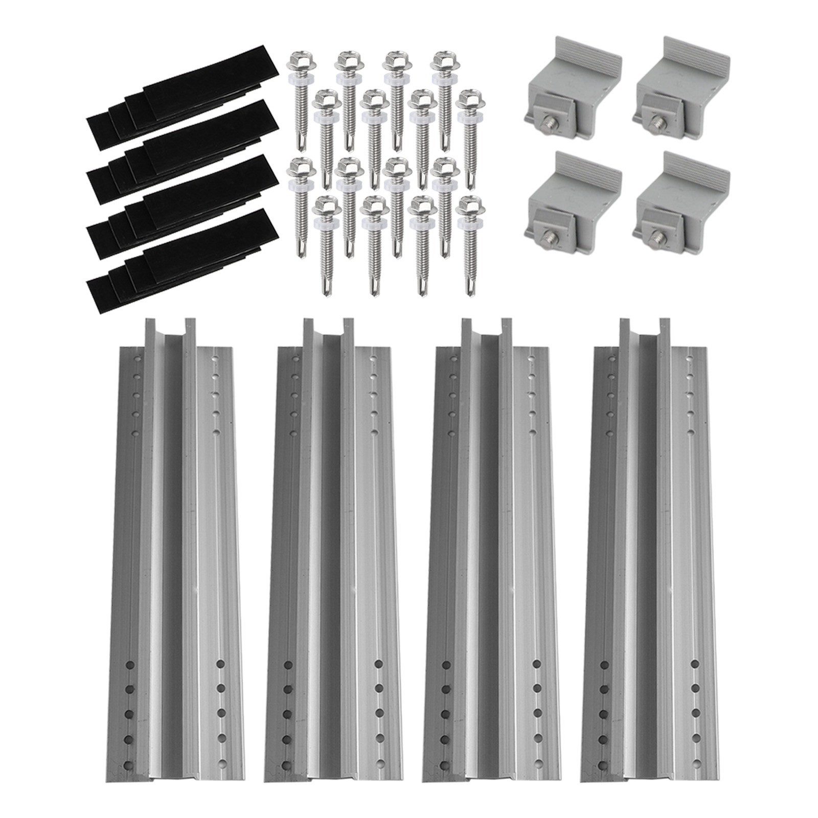 1*Solar Panel Module Aluminum Bracket Rail Trapezoidal Sheet 30cm Dust Resistant