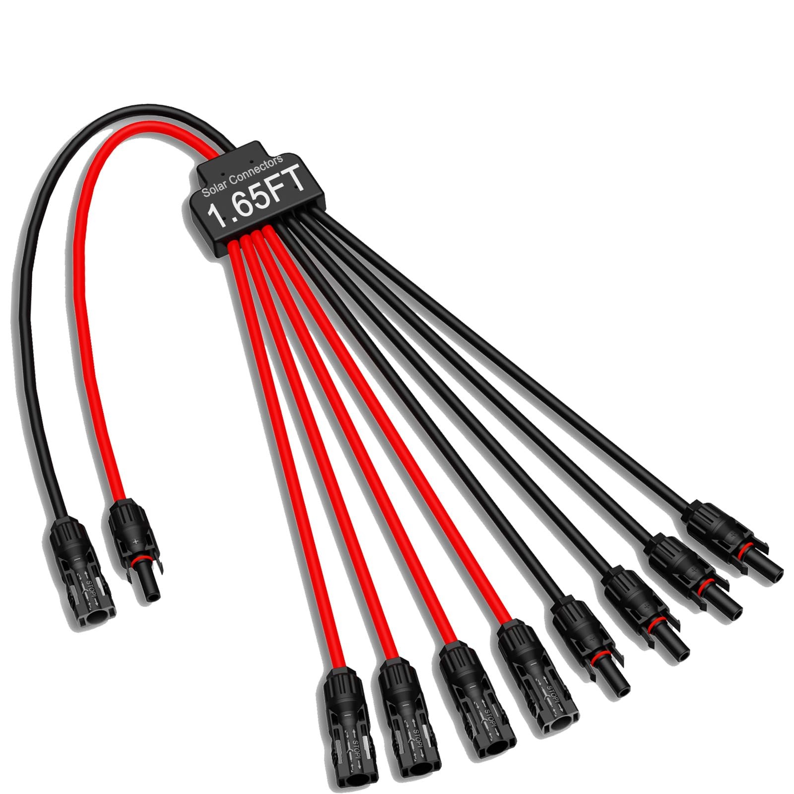 JXMXRPV Solar Connectors for 4 Parallel 4 Panels, 1 PCS