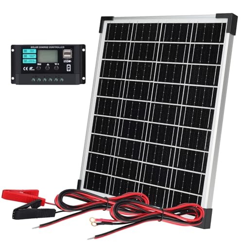 Solar Panels Kit Monocrystalline Solar Battery Maintainer 12V 10A Charge