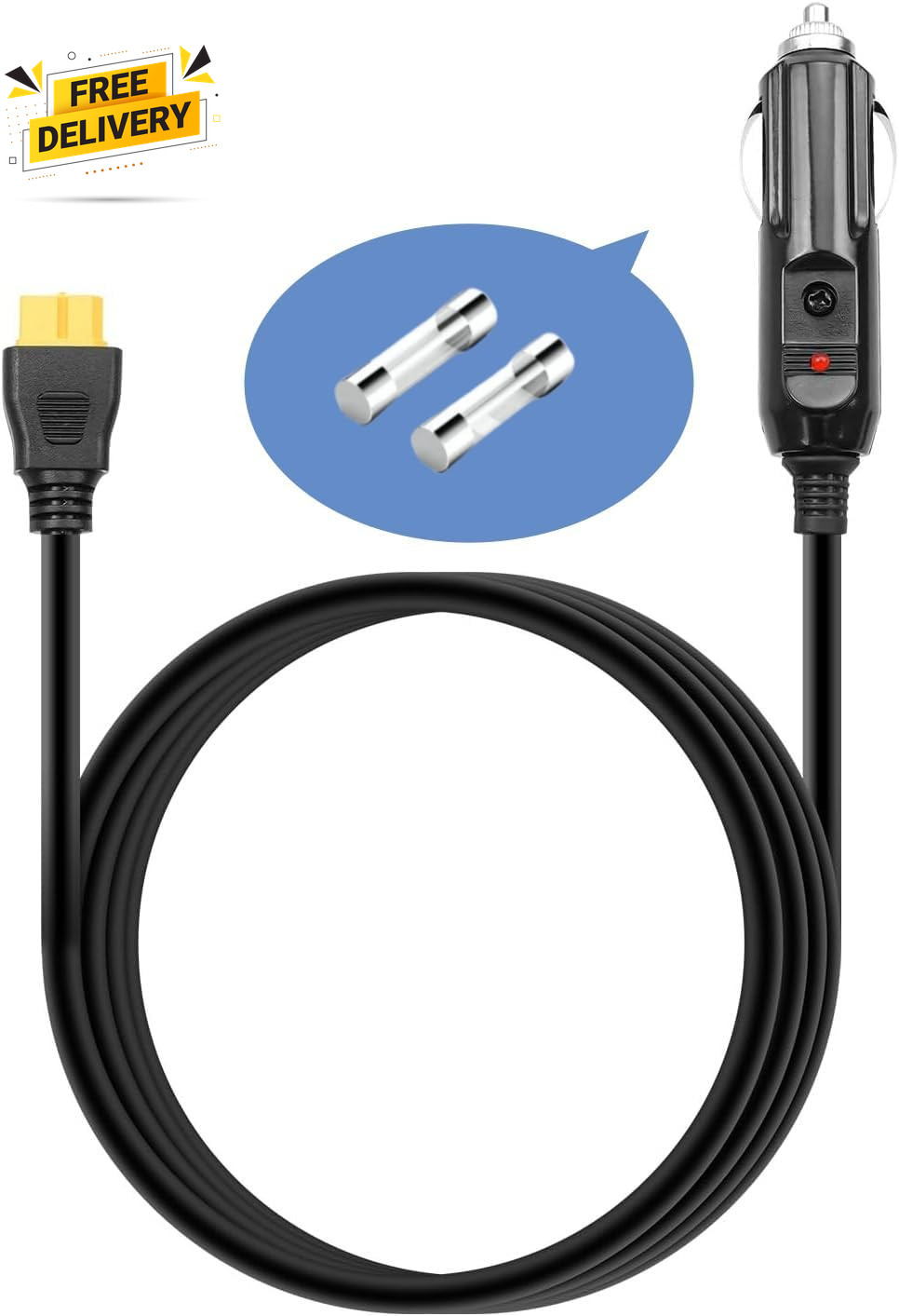 6 8FT Portable12V 24V Car Charger Suitable Compatible Ecoflow Delta River