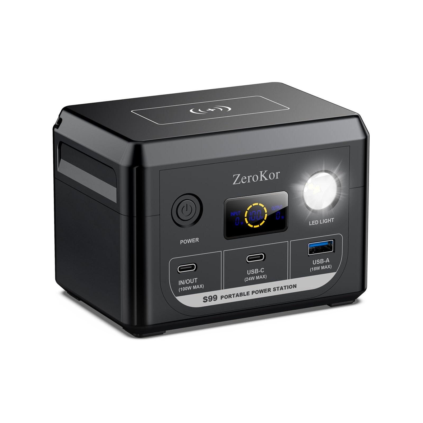 100W Portable Power Station, 30000mAh LiFePO4 Battery, USB C Fast Charging, Outd