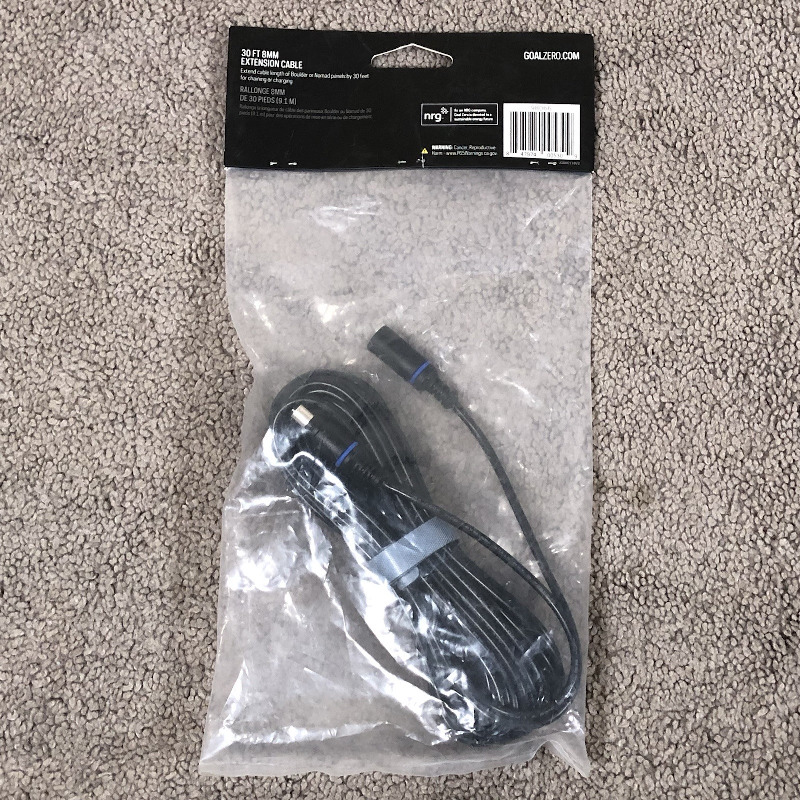 30′ Goal Zero 8.0mm Input Extension Cable for Boulder & Nomad Panels