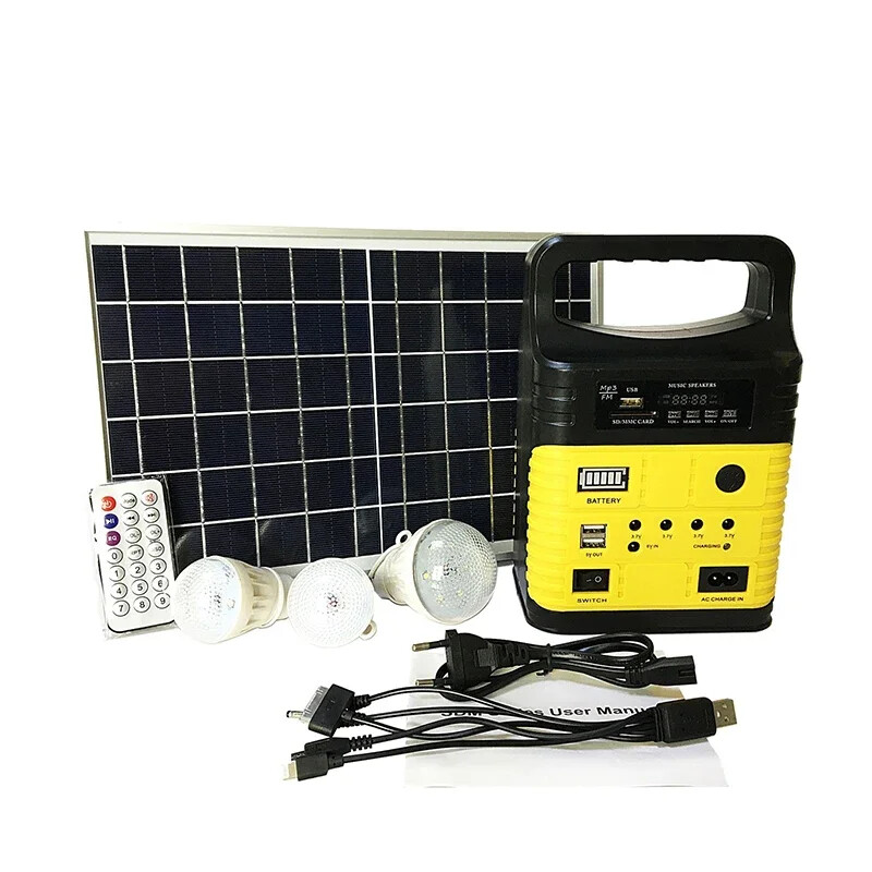Portable Solar Generator Solar Emergency Light Solar System Radio Bluetooth Mp3