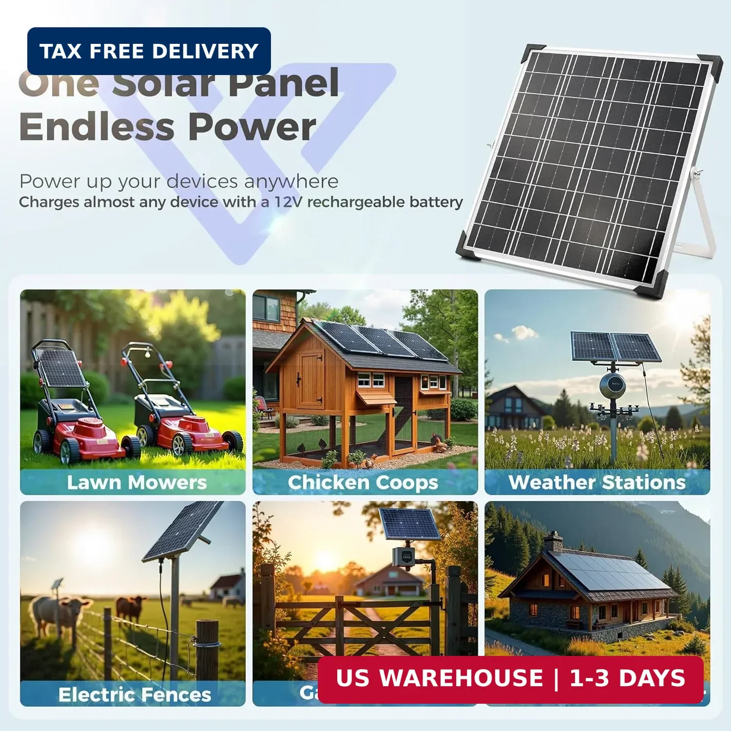 Voltset 12V Solar Battery Charger – 20W Waterproof Solar Panel Kit with Smart MP