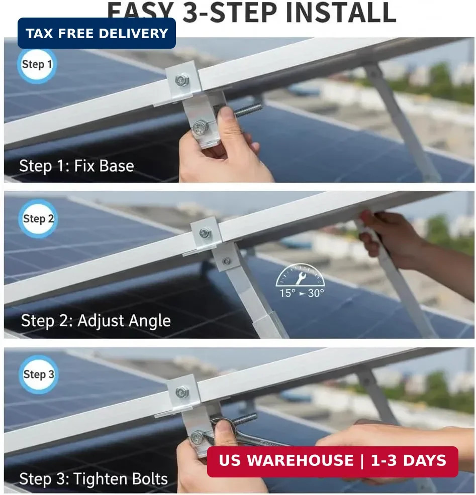 Adjustable Solar Panel Tilt Mount Brackets, Aluminum Alloy Solar Panel Mounting
