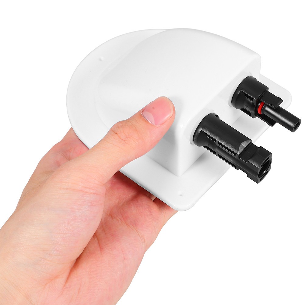 2Pcs Solar Cable Entry Gland Dual Wire ABS Housing Durable Outdoor Connector