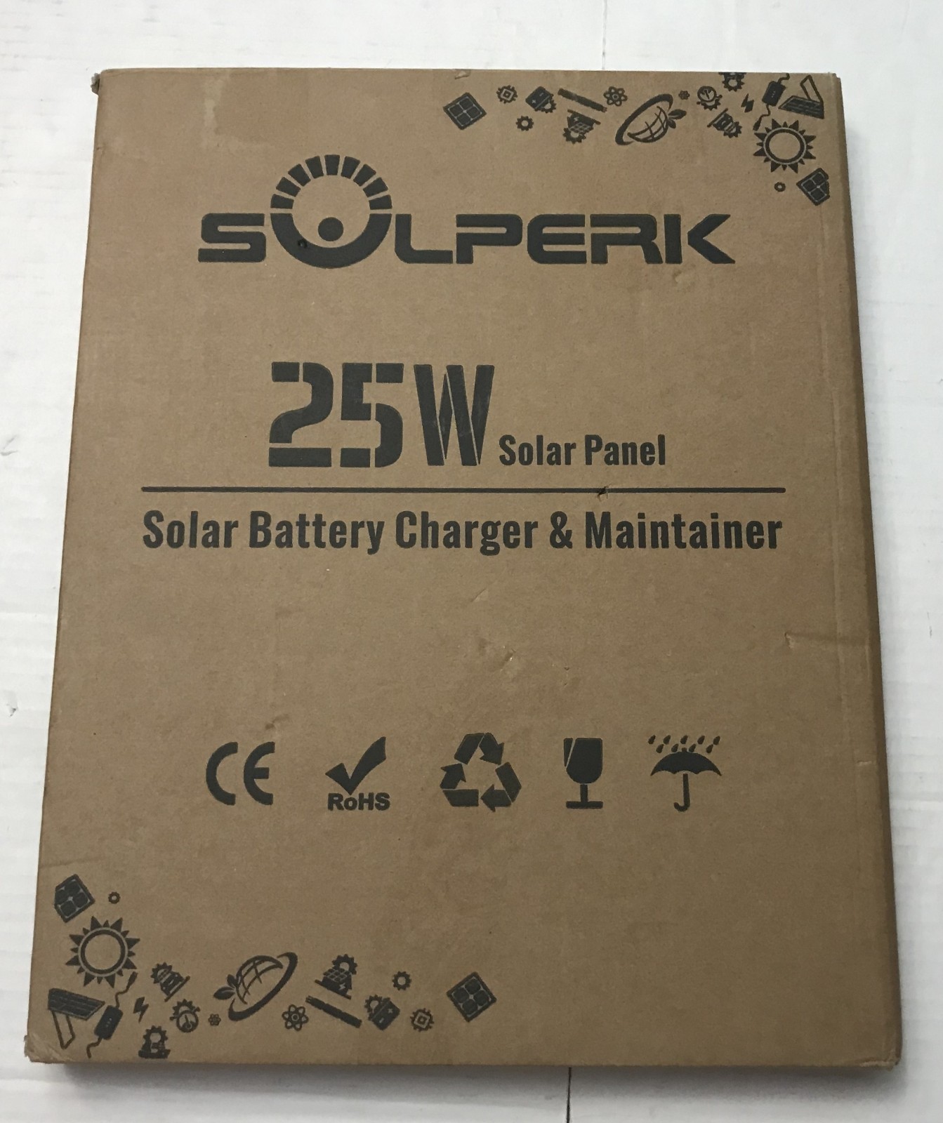 SOLPERK 25W 12V Solar Battery Charger, Waterpoof Solar Panel Kit