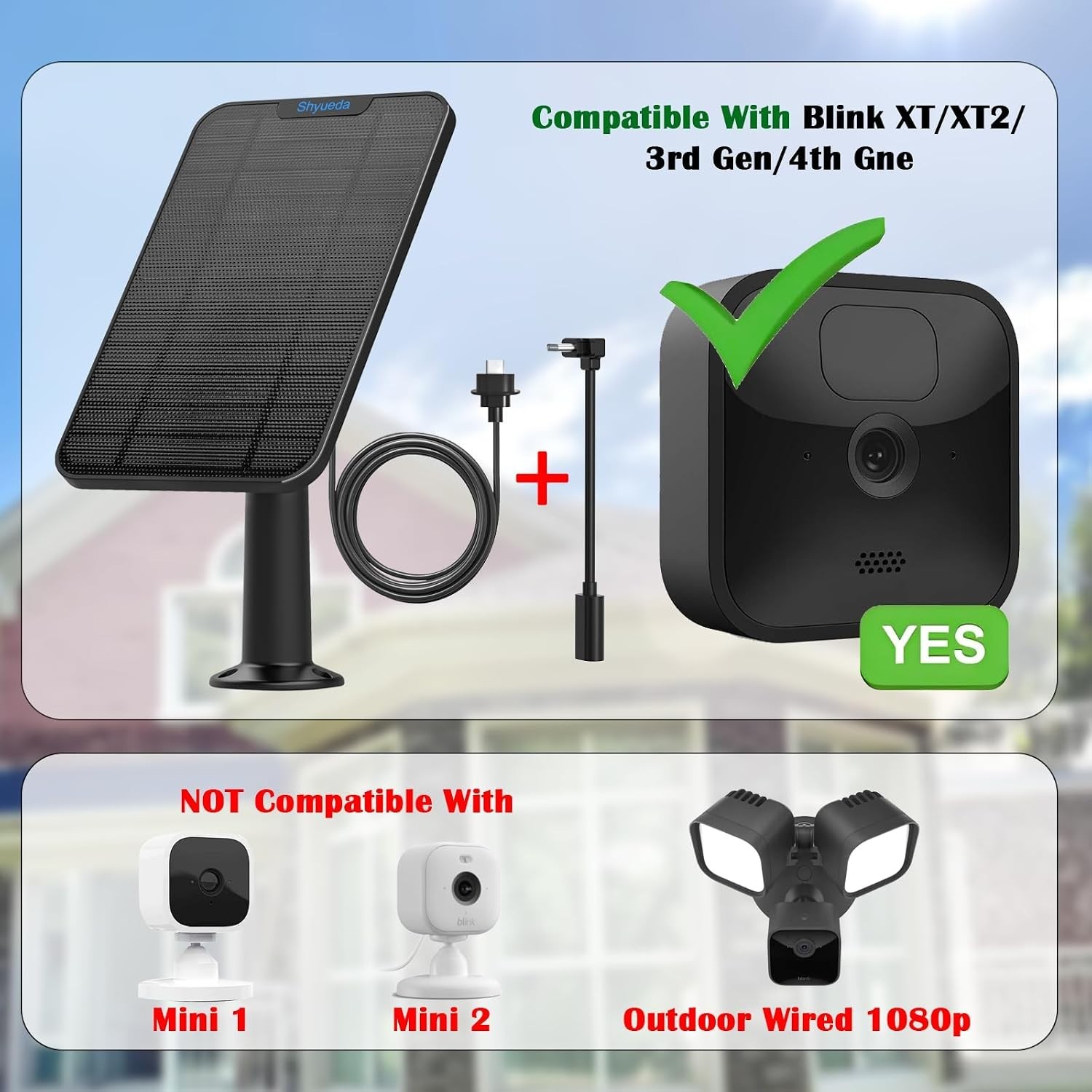 Blink Camera Solar Charger – 3 Pack Waterproof Panels