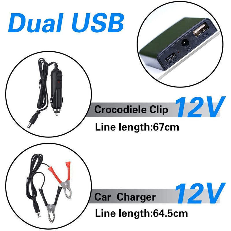 20W(Watts) 12V(Volts) Monocrystalline Solar Panel Battery Maintainer for Boat RV