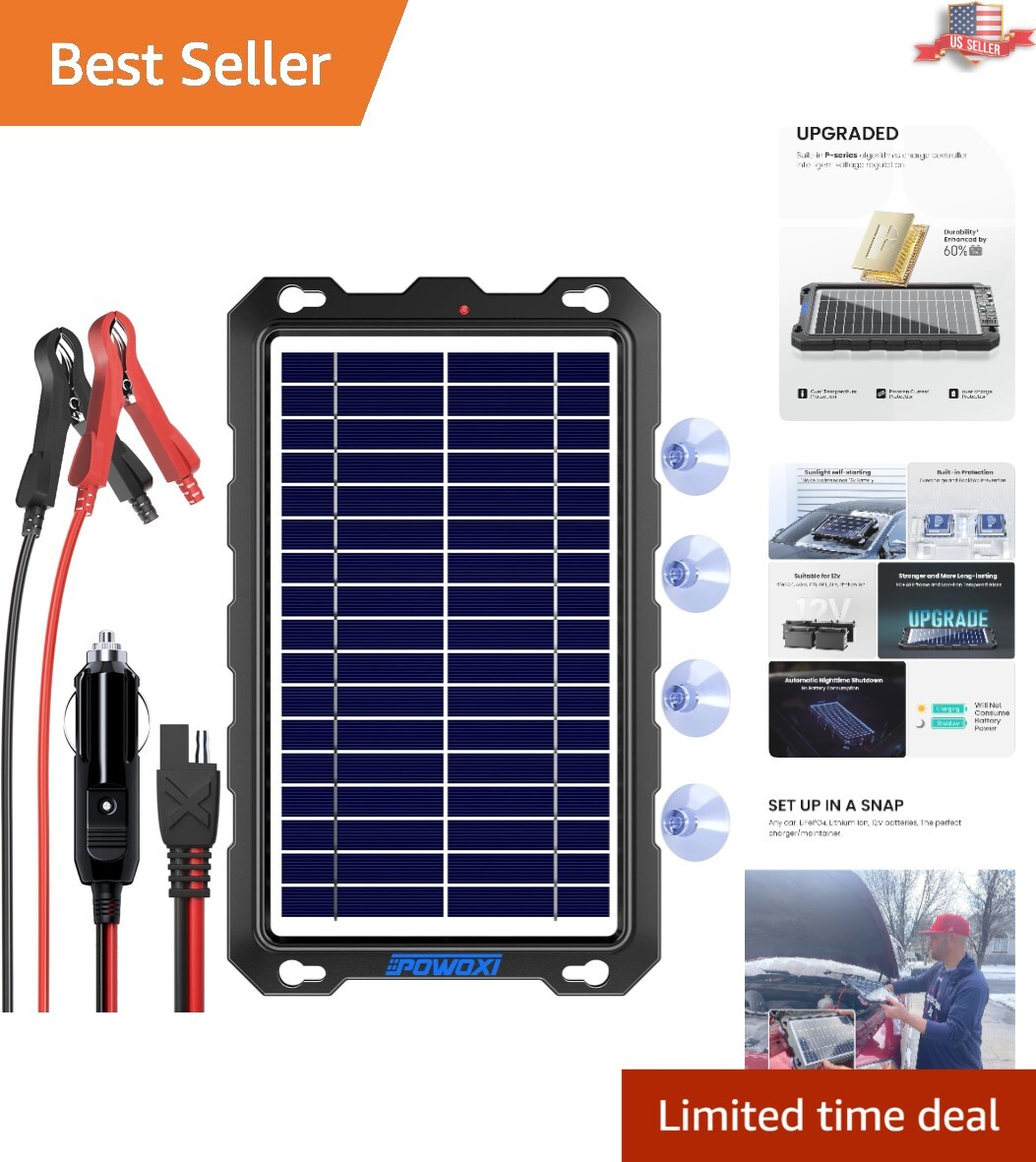 Smart 7.5W Solar Charger with Internal Protection – Universal Application Kit