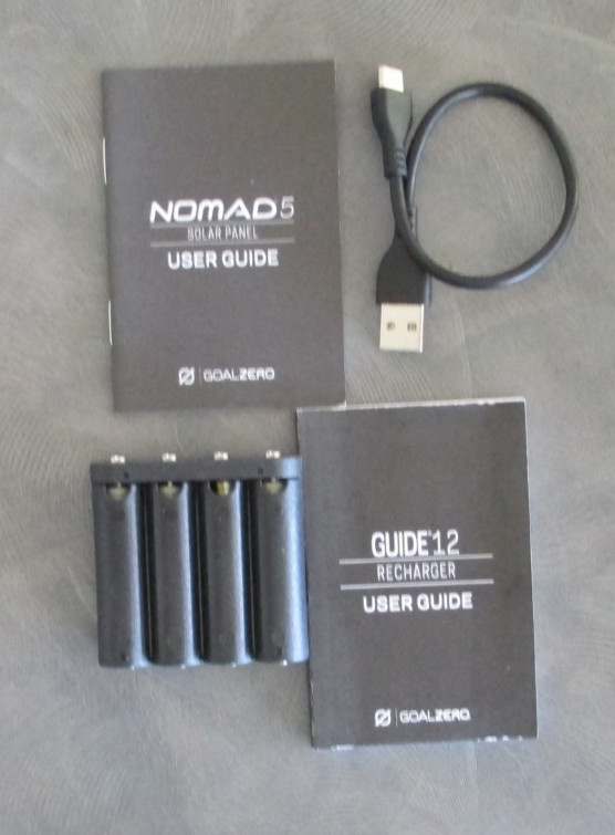 Goal Zero Power Bank + Solar Panel Nomad 5+Guide 12 with Flip 12