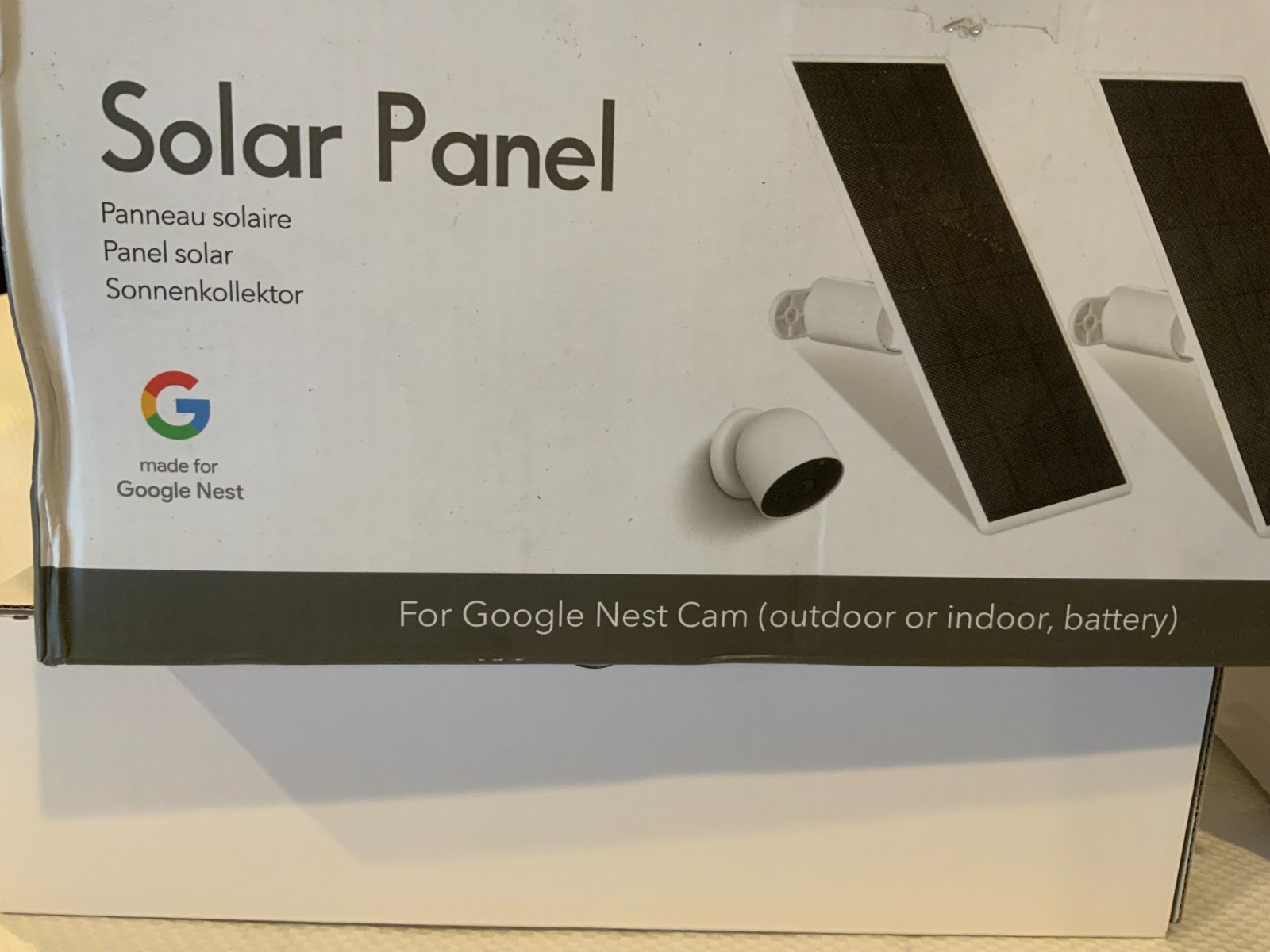 Wasserstein 2Pack Solar Panel For Google Nest Cam, Serial#BP20015121, NEW W/ Box