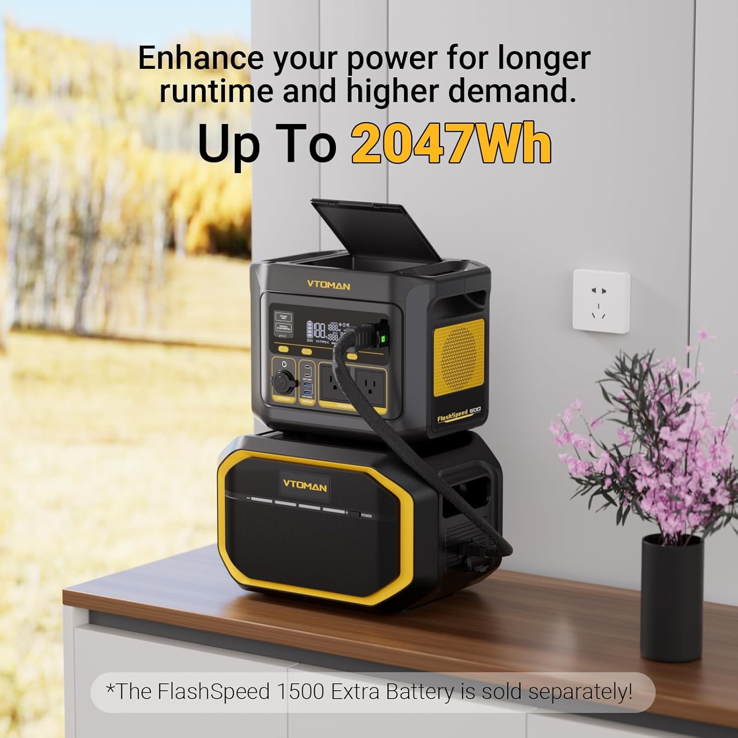VTOMAN FlashSpeed 600 Power Station 600W 499Wh With 110W Solar Panel Refurbished