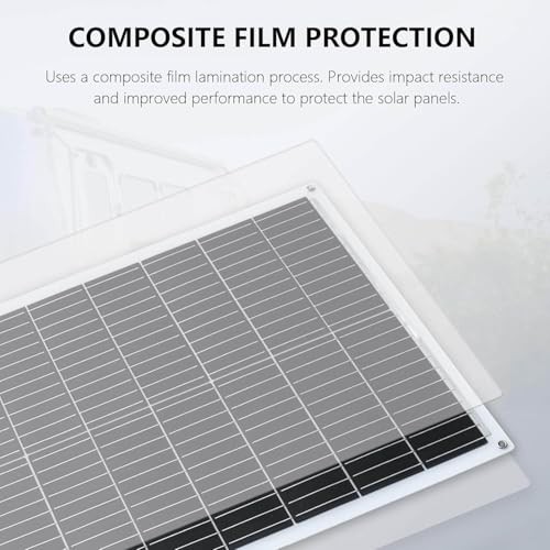 Flexible Solar Panel kit 200W 12V,2PCS 100W Monocrystalline Module,20A White