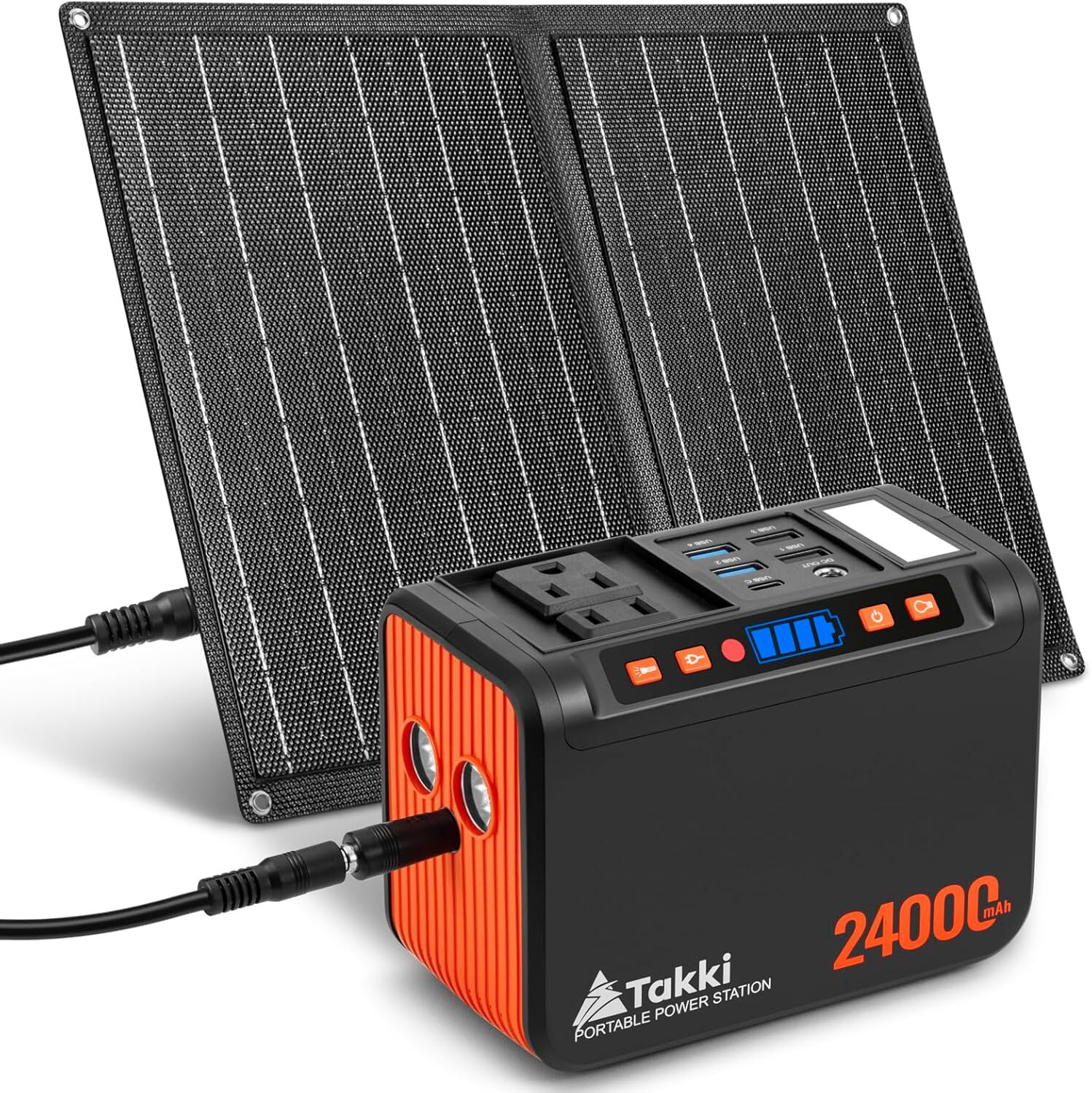 Takki 120W Solar Generator with 21W Panel, 88Wh Power Bank for Camping & Backup