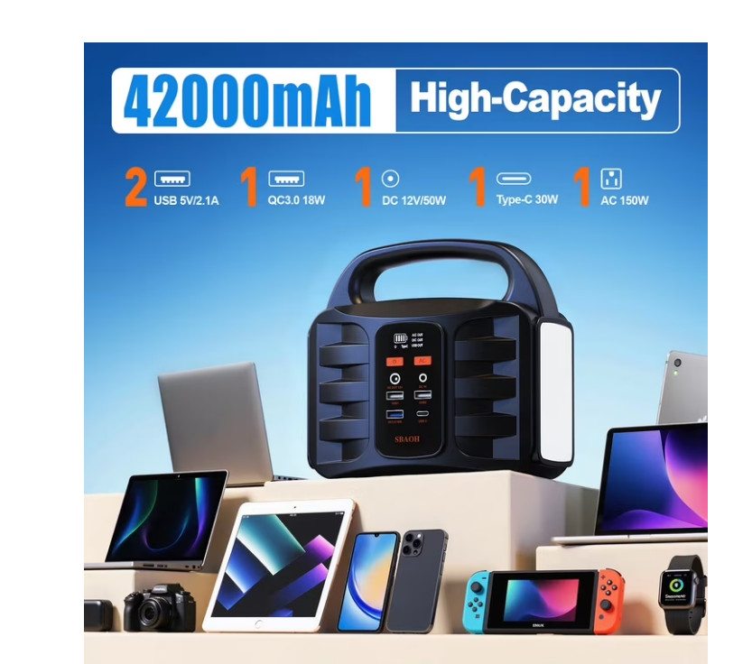 [ BIG SALE ] SBAOH 155Wh 42000mAh Outdoor Generator