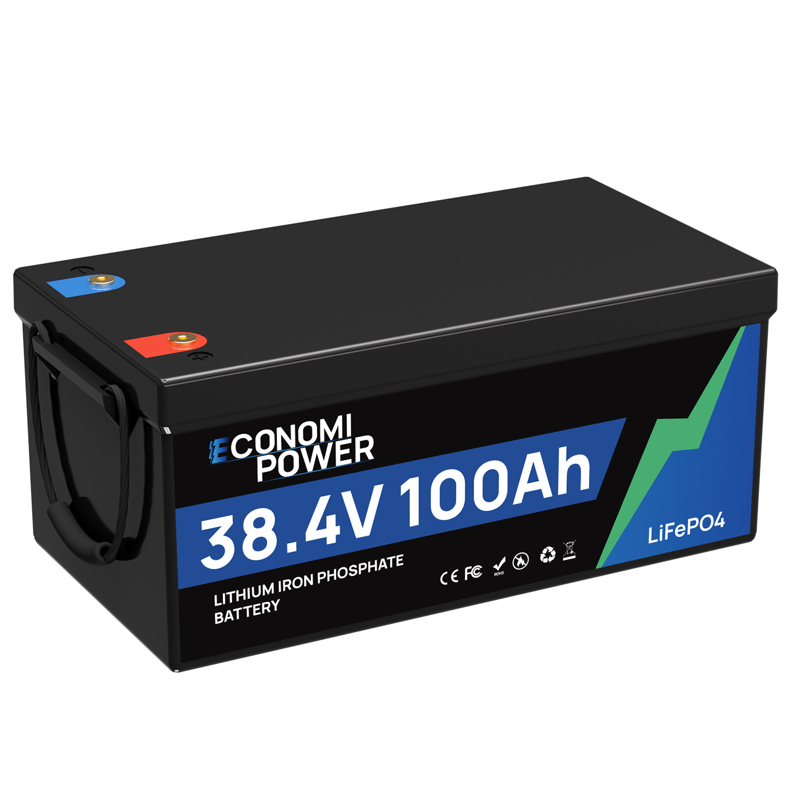 36V 100Ah LiFePO4 Lithium Battery100A BMS for Golf Cart Trolling Motor Solar RV