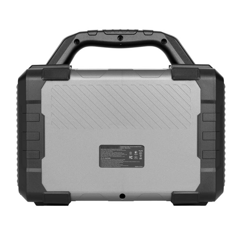 Portable Outdoor Power Station 1000W/1075Wh Lithium Battery Camping Black & Grey