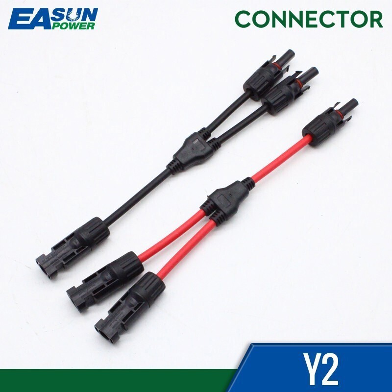 Y Branch Solar Panel Connector Cable 30A 1 to2 Parallel Adapter Waterproof US