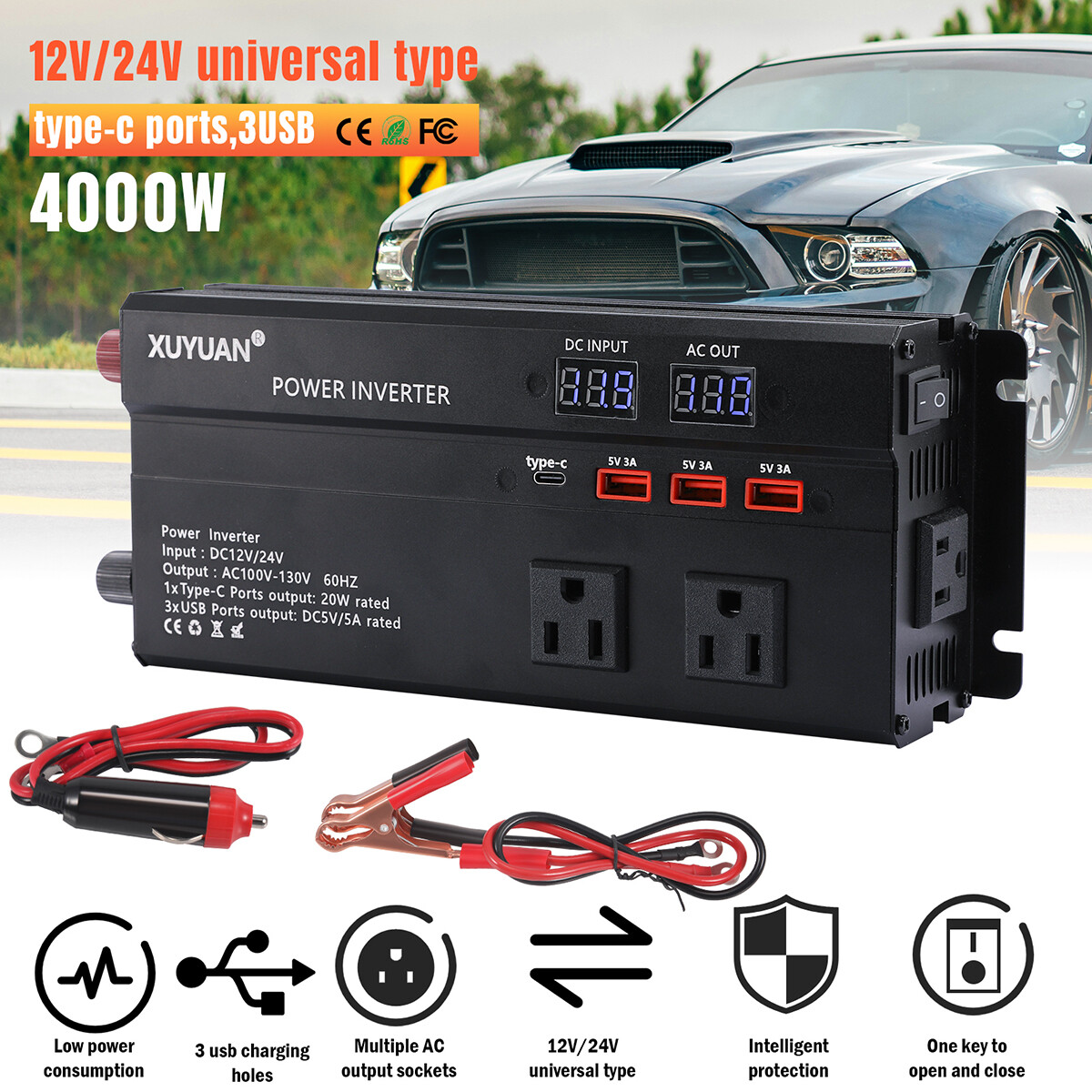 4000W Complete Solar Power Generator 400W Solar Panel Kit Home 110V Grid System