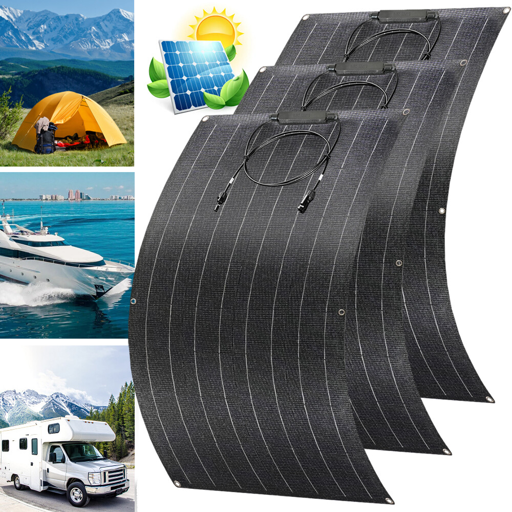 800W 200W Watt Portable Flexible Solar Panel 18V RV Camping Off-Grid Rooftop US