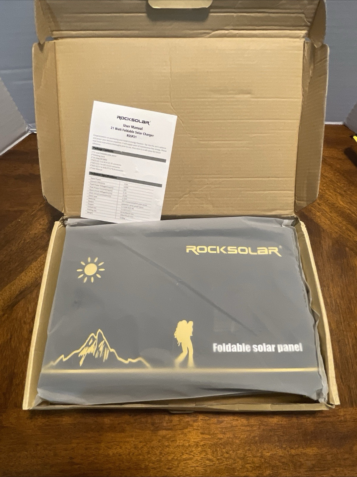 Rocksolar Foldable Solar Panel/ 21W Mono2Crystalline High Egfficiency M-RSSP21
