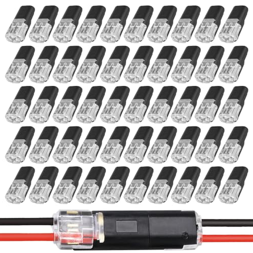 50 pcs Double Wire in Connector Flame Retardant for DIY Home Workshop Use