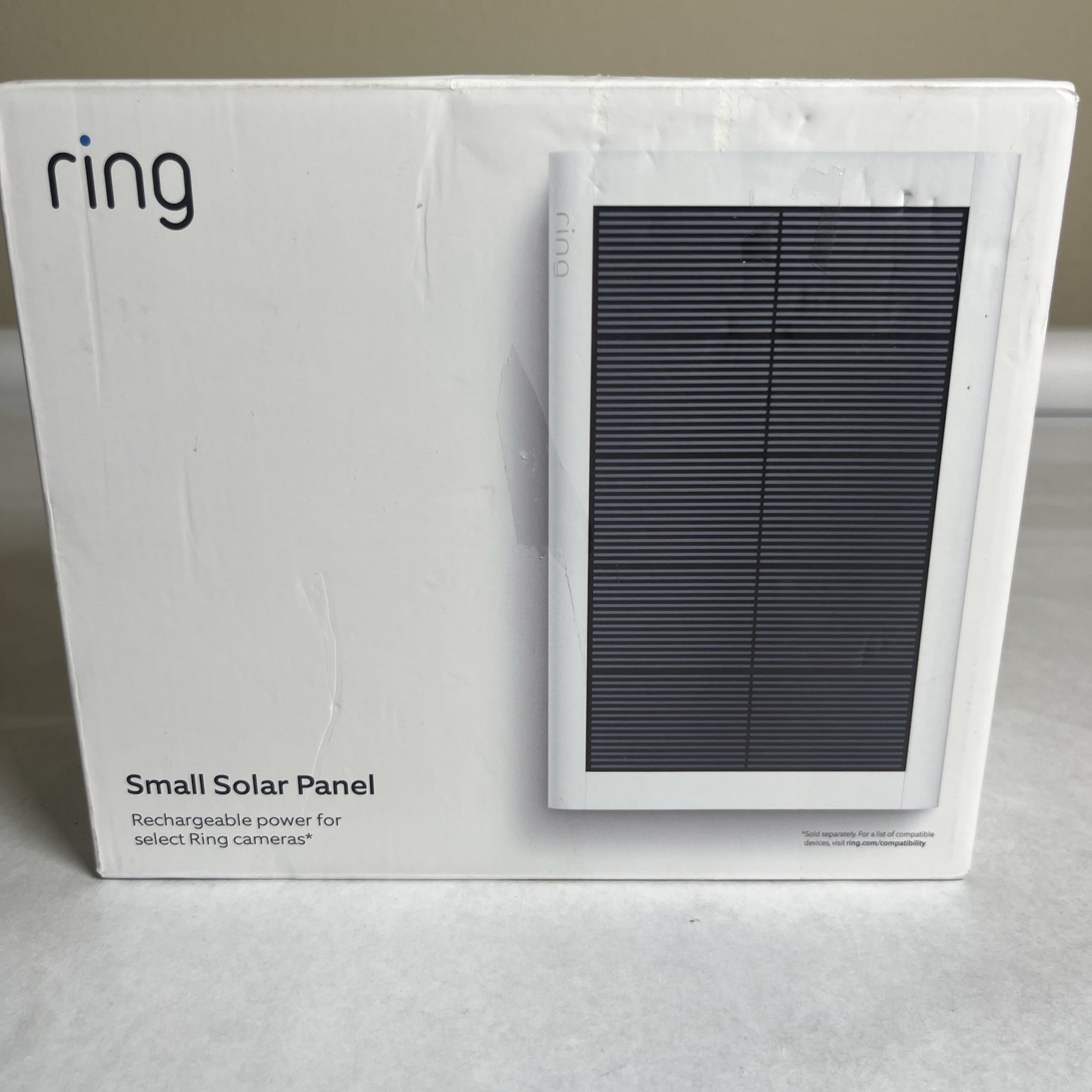 Ring Small Solar Panel 1.9W for Outdoor Camera White With Flexible Mount