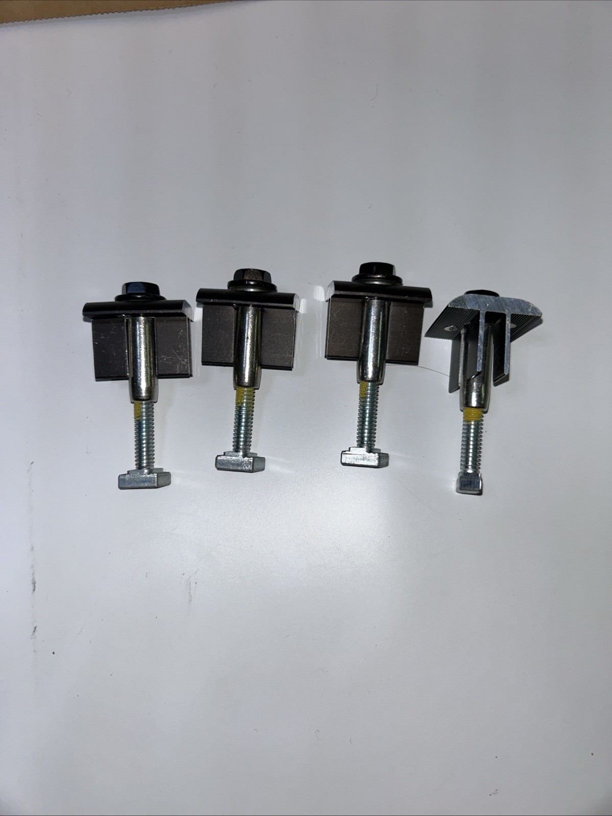 (4) UniRac Solar Mid Clamps Universal 24-47mm .94″-1.85″ Dark 302045D
