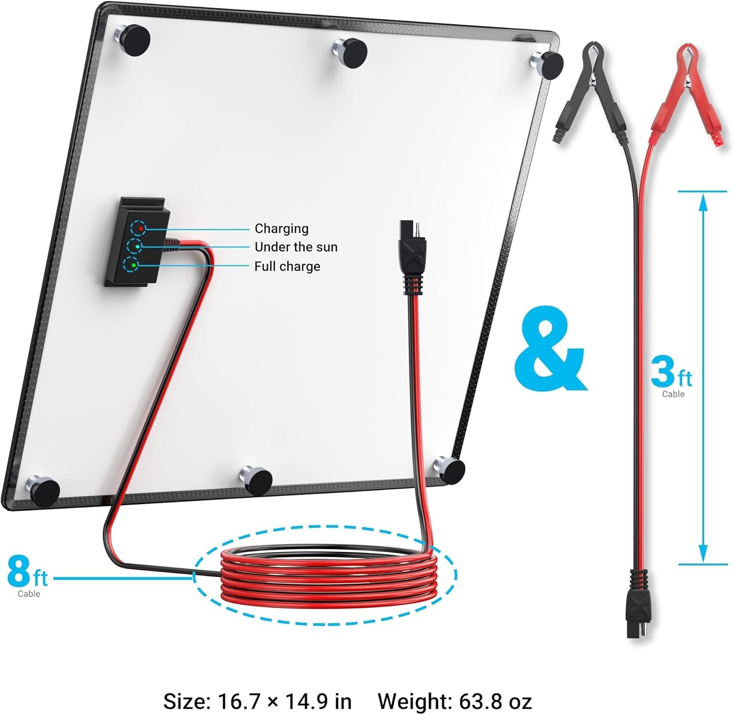 Upgrade Your Battery Life: 12V 20W Magnetic Solar Panel Kit with MPPT Controller