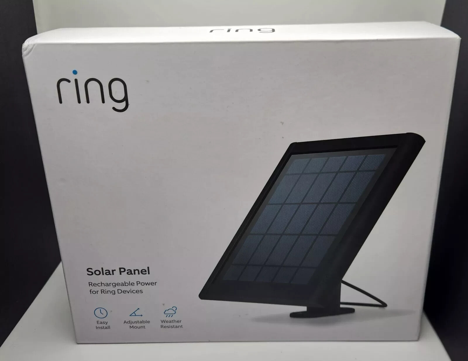 Ring Solar Panel Compatible with Spotlight Cam Battery & Stick Up Cam Battery-BK