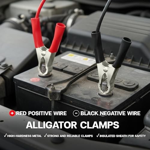 XT60 Connector Cable with 12V DC Battery Alligator Clips Battery 12AWG / 5FT