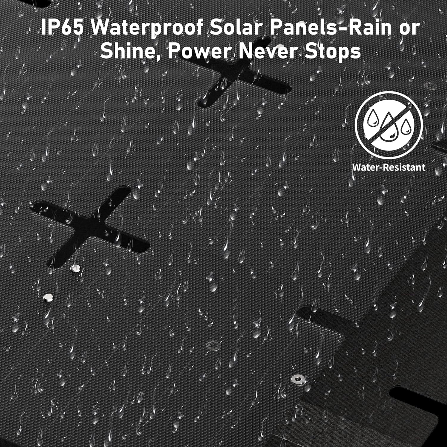 60W Portable Solar Panel, High Efficiency, Waterproof, USB-C for Camping & RV