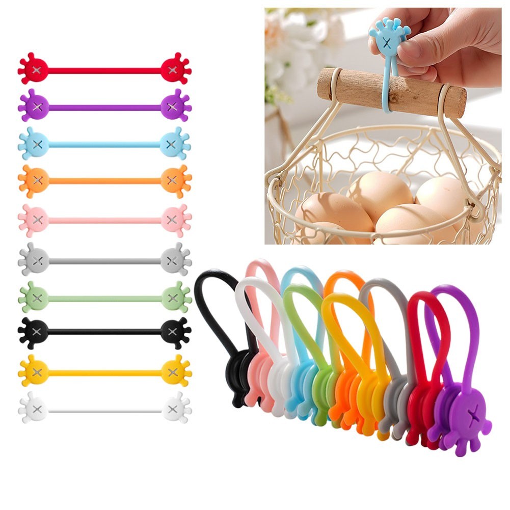 Workspace Magnetic Cable Manager Magnetic Earbuds Organizer Colorful Selection