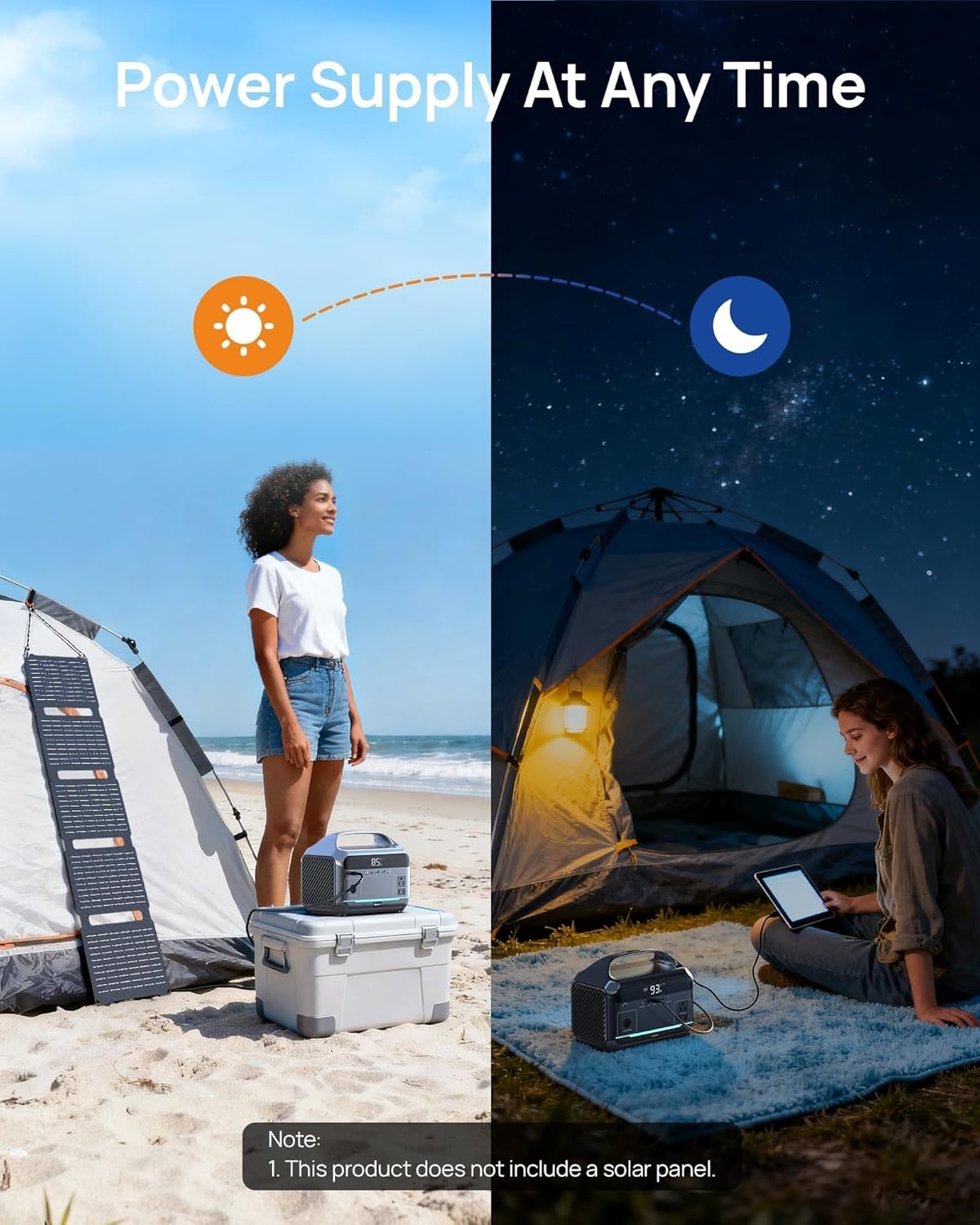 288Wh Solar Generator – Lightweight 8.2LB Power Bank for Camping and Emergencies