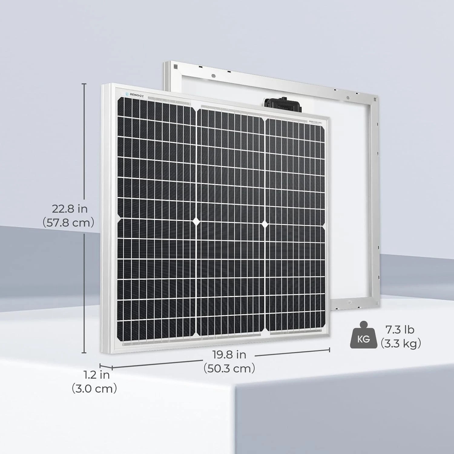 50W Monocrystalline Solar Panel – Efficient Power Charger for RV & Off-Grid
