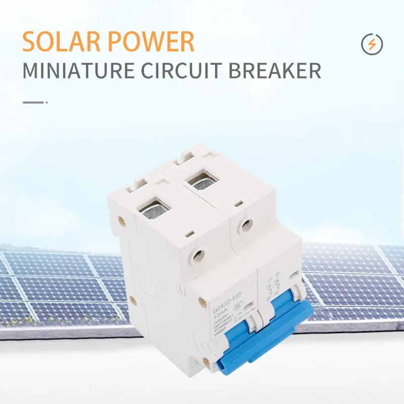 Circuit Breaker DZ47Z-125 DC MCB 2P 125A 600V Mini PV For Solar Overload Protect