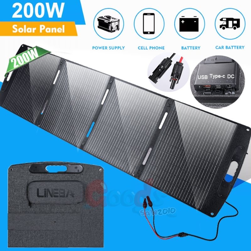 200W Ultra Thin Folding Mono Solar Panel Efficiency IP68 For Roof Boat Camper RV
