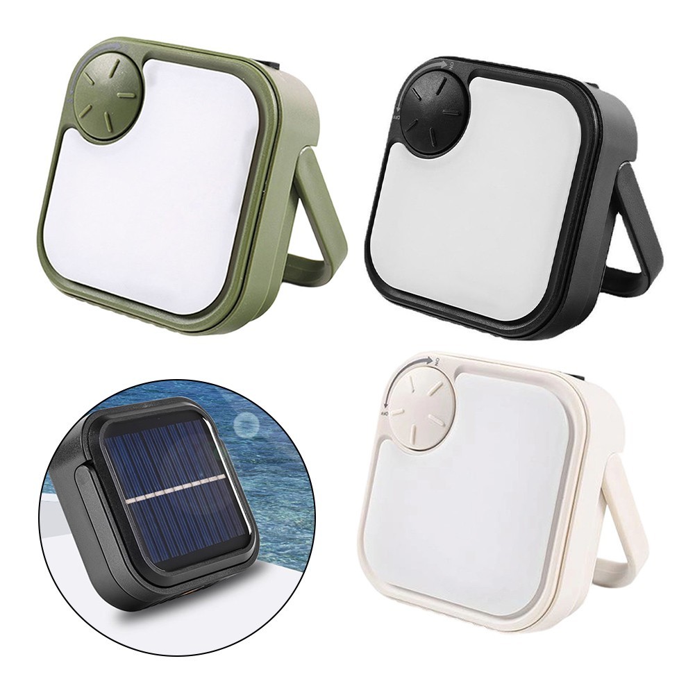 750 Lumens Solar Camping Lantern IP44 Waterproof Dimmable with Hanging Handle