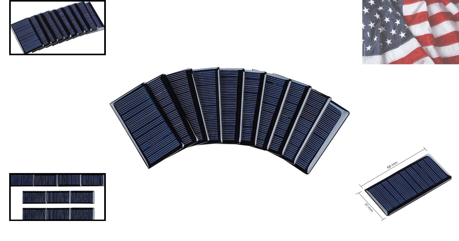 SUNYIMA 5V 60mA Epoxy Polycrystalline Solar Panel Cells for Battery Charger D…