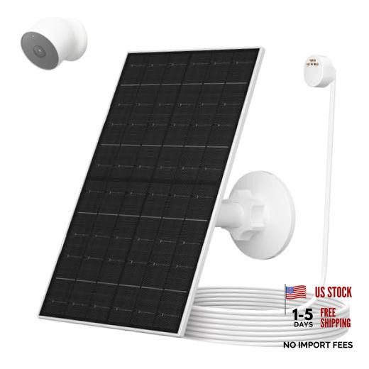 Solar Panel for Google Nest Camera, Solar Power Charger for Nest Cam Indoor &