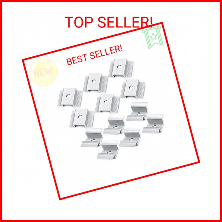 12 Pack Solar Panel Mid Clamps 1.06 Inch Solar Panel Bracket Aluminium Mounting