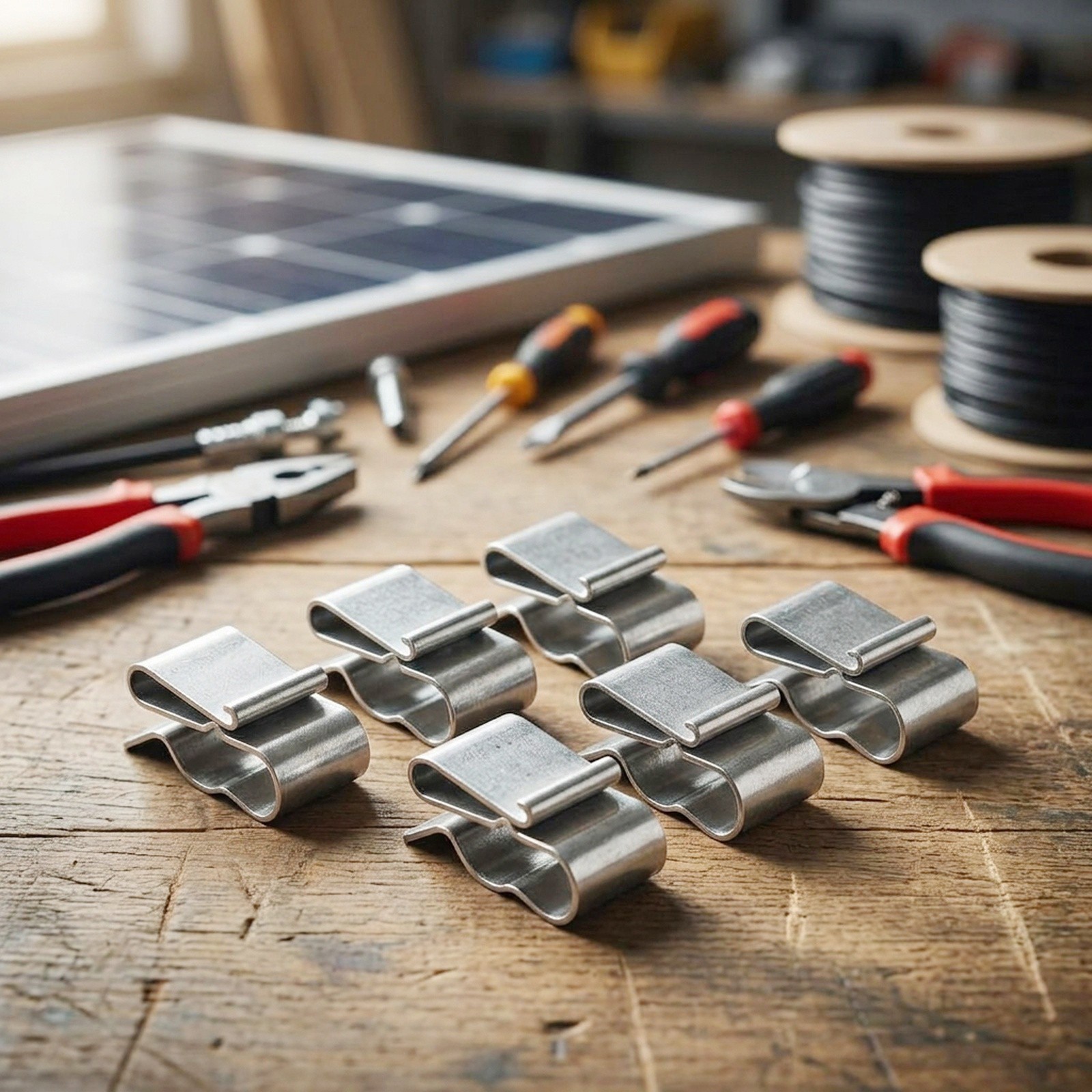Neat and Tidy Cable Organization with Solar Panel Cable Clips Easy to Install