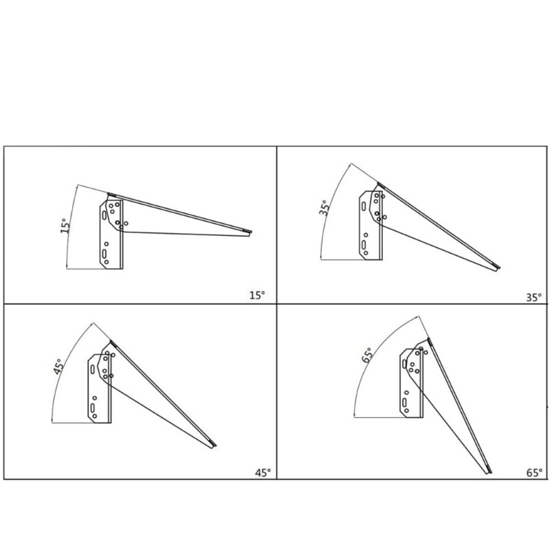 Space Saving Photovoltaic Panel Wall Mount Parenthesis Permanent Plan