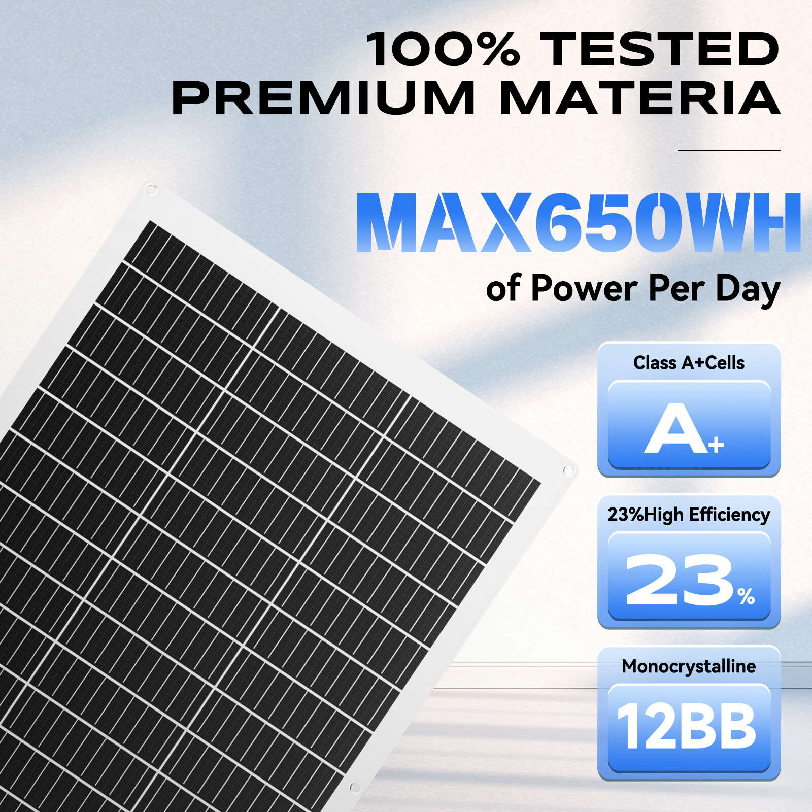 130W 520W Flexible Solar Panel Portable RV Rooftop Cabin Car Boat Home Camping
