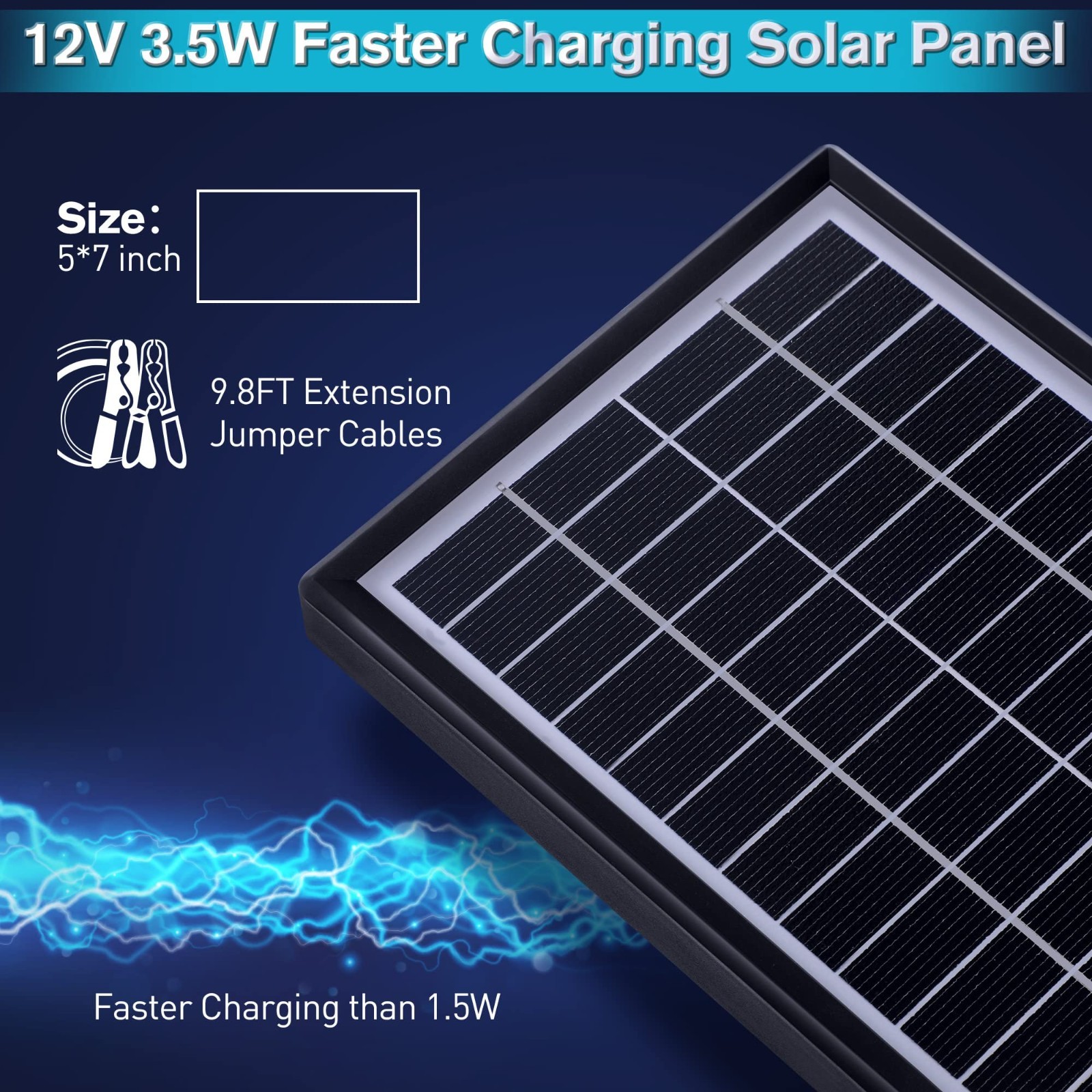 6V 3.5W Solar Panel Charger for Deer Feeder, Waterproof Outdoor Battery Charger,