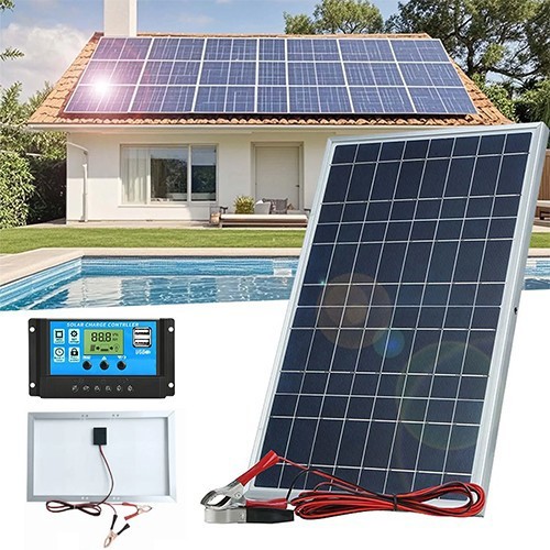 10 Watts Solar Panel Kits 100A 12V Battery Charger With Controller Caravan Boat